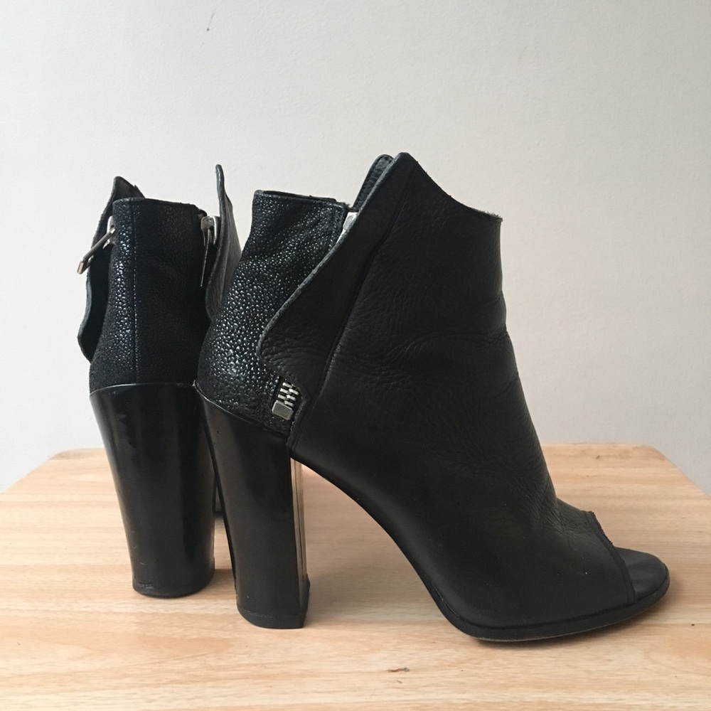 Dolce Vita Leather Open Toe Booties